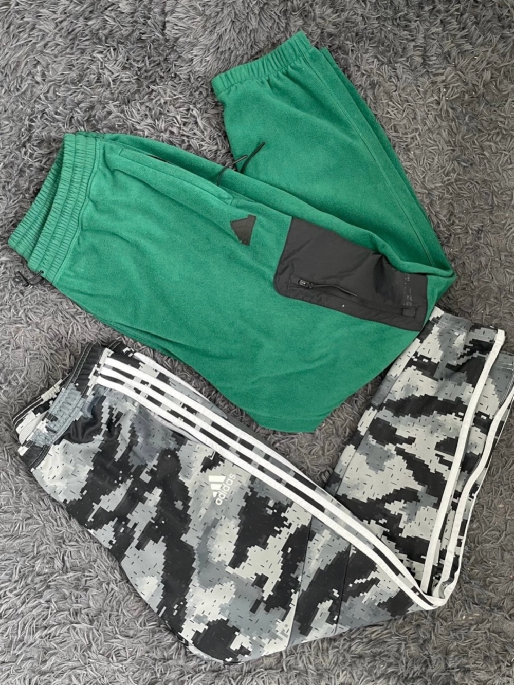 Men Size L Adidas Track Pants Joggers Trainers Camo Green Bundle Lot